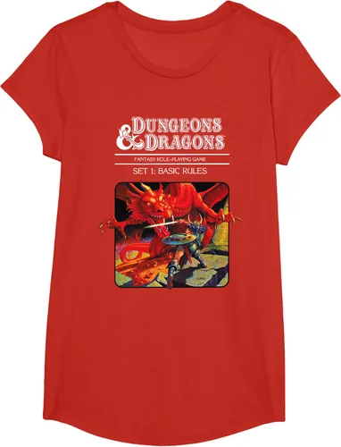 Vista 10 de Dungeons & Dragons Vintage Basic Rules Cover T-Shirt Small Negro