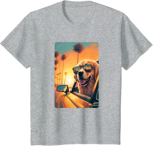 Vista 60 de Golden Retriever - Camiseta divertida de Golden Retriever con lentes, Negro