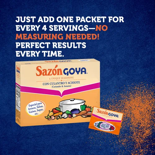 Vista 6 de Goya Foods Sazón Condimento con cilantro y Annatto, 1.41 onzas (paquete de 36)