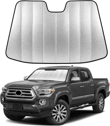 Vista 21 de EcoNour Parasol plegable de acordeón para parabrisas compatible con Tesla Model 3/Model Y 2017-2024 2025 2026, parasol delantero para ventana