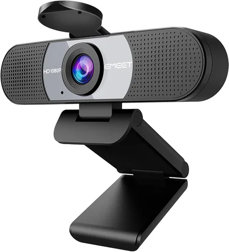 Vista 11 de EMEET C960 - Cámara web USB 2K QHD, 2 micrófonos con reducción de ruido y tapa de privacidad, enfoque automático TOF, plug and play