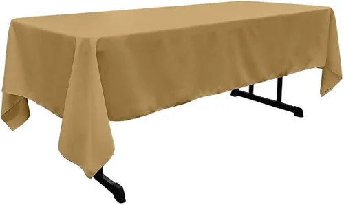 Vista 80 de New Creations Fabric & Foam Inc - Mantel rectangular de popelina de poliéster de 60 pulgadas de ancho por 120 pulgadas de largo. (Avocado)