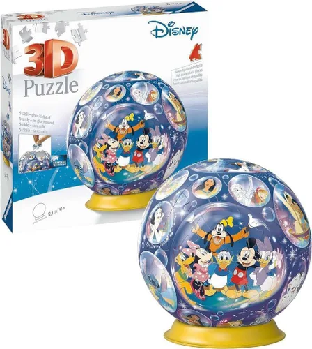 Vista 3 de Ravensburger Bola de rompecabezas 3D de personajes de Disney, 72 piezas, bola de rompecabezas para fanáticos de Disney a partir de 6 años 72