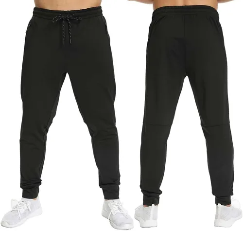 Vista 2 de Paquete de 12 pantalones deportivos para hombre, pantalones deportivos de entrenamiento para hombre, pantalones deportivos con bolsillos