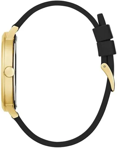 Vista 4 de GUESS US Mens Black and Gold-Tone Analog Watch
