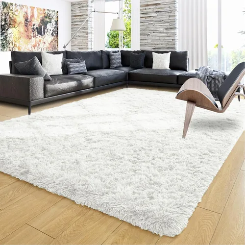 Vista 16 de Ompaa Alfombra Esponjosa, Alfombras de Área Súper Suaves y Peludas para Dormitorio y Sala de Estar - 6' x 9' Alfombra Grande de Felpa Peluda Shag