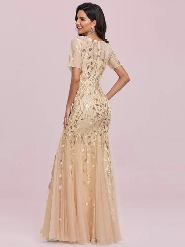 Vista 2 de Ever-Pretty 07707 - Vestido de noche para mujer, diseño de sirena bordada