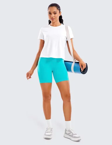 Vista 3 de CRZ YOGA Butterluxe - Pantalones cortos de ciclismo para mujer de 2.5 pulgadas, 4 pulgadas, 6 pulgadas, 8 pulgadas, cintura alta