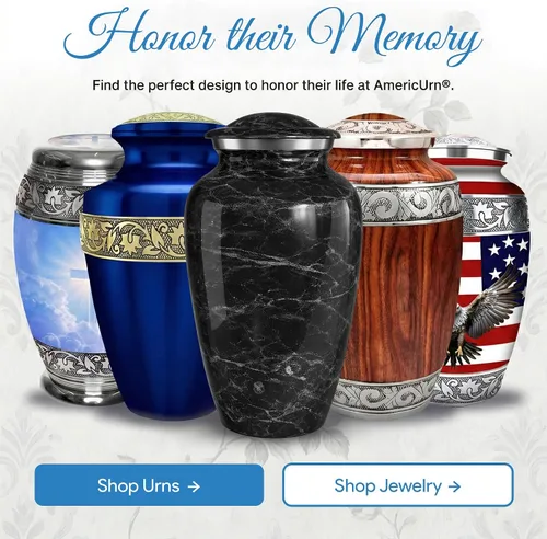 Vista 5 de Set of 6 Cremation Urns for Human Ashes Includes 1 Large Urn with 4 Small Keepsakes & 1 Silver Necklace - Black Marble