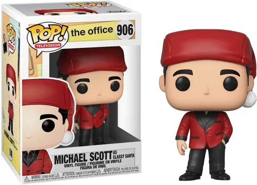Vista 2 de Funko The Office - Figura de vinilo de Michael Scott as Classy Santa Pop! (paquete con funda protectora compatible con caja de pop box), multicolor
