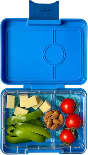 Vista 12 de Yumbox Leakproof Snack Box - Ami Purple (Swan Tray) BPA-Free, 3-Compartment Snack Container, Lightweight, Compact, Easy-open Latch
