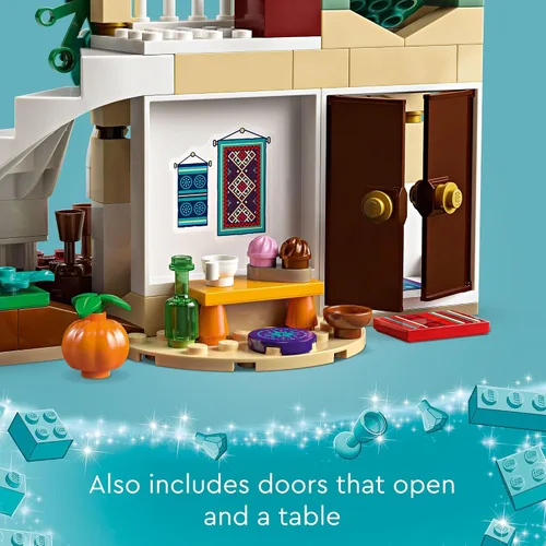 Vista 4 de LEGO Disney Wish: Asha in The City of Rosas 43223 - Juego de juguetes de construcción, un modelo para construir de la película de Disney