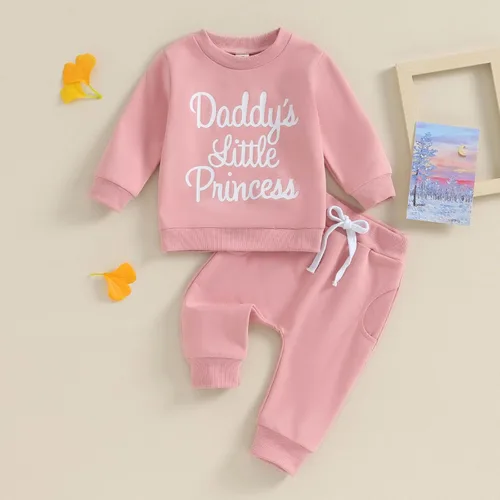Vista 2 de Conjunto de sudadera con letras de leopardo para recién nacido, ropa de otoño e invierno