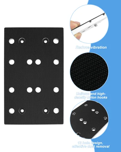 Vista 3 de 489252 RTS 400 Almohadilla de repuesto 3.150 in x 5.118 in (3 5/32 x 5 1/4 pulgadas), suave 12 agujeros para lijadoras de órbita aleatoria RTS 400