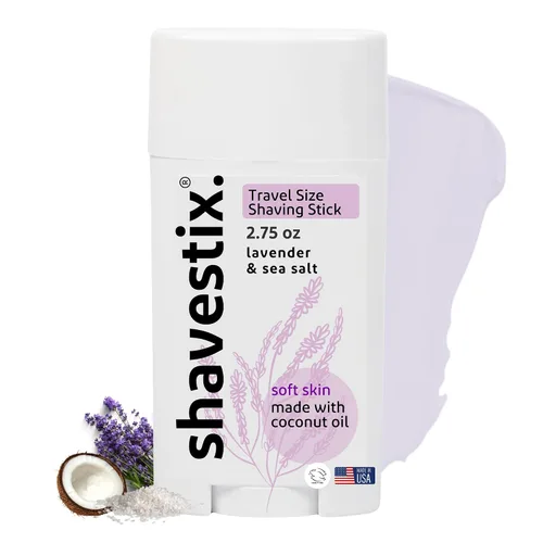 Vista 10 de Barra de crema de afeitar de tamaño de viaje de 2.75 onzas Barber Shop – Barra de crema de depilación para hombres Shavestix Shave Stick Sub