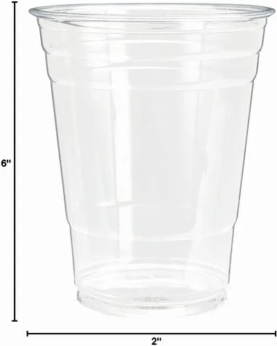 Vista 5 de SOLO Cup 100 Piece Company - Vasos de plástico para fiestas, transparentes, 12 onzas (TP12-100)