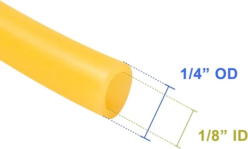Vista 2 de QuQuyi Tubo de goma de látex natural de 1/8 pulgadas (0.118 in) de diámetro interior x 1/4 pulgadas de diámetro exterior, tubo de aire altamente