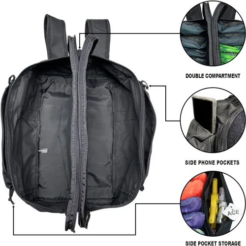 Vista 4 de ACE PRO Cornhole Backpack with ACE Patch - Holds Up to Six Cornhole Bag Sets (Up to 24 Bags)