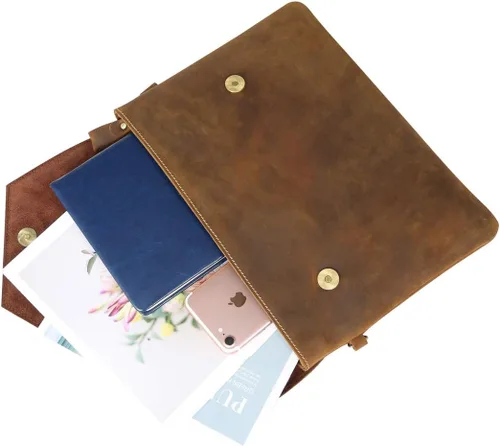 Vista 7 de Suohu - Bolso de mano de piel para hombre