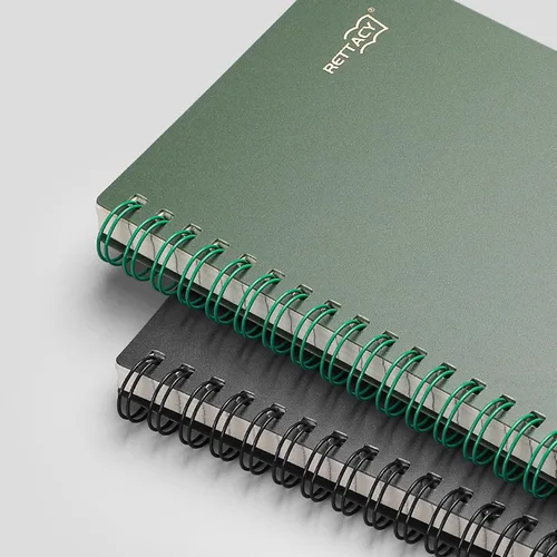 Vista 4 de RETTACY Cuaderno de bolsillo, 160 páginas forradas, tamaño mini A6 (4.5" × 5.7"), para trabajo, diario, escritura, papel grueso de 100 g/m²