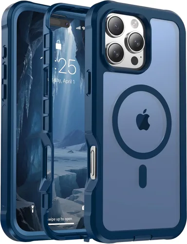 Vista 120 de jaroco - Funda magnética compatible con MagSafe para iPhone 11 de 6.1 pulgadas; protección de grado militar contra caídas, de doble capa