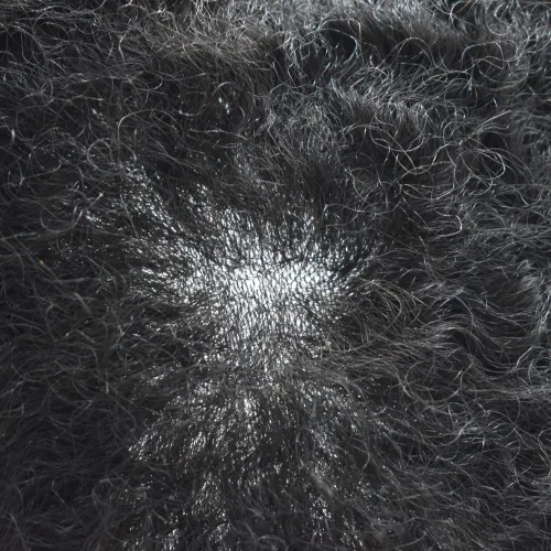 Vista 6 de Afro Toupee para hombres negros, sistema de reemplazo de cabello humano brasileño para hombres afroamericanos africanos afroamericanos, piezas