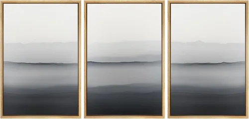 Vista 52 de MUDECOR Lienzo enmarcado para pared, juego de arte de acuarela pastel, bosque de pinos, naturaleza silvestre, ilustraciones modernas, decorativas