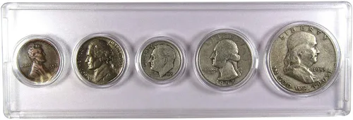 Vista 11 de Juego de 5 monedas coleccionables de 1934 en buen o mejor estado para regalo