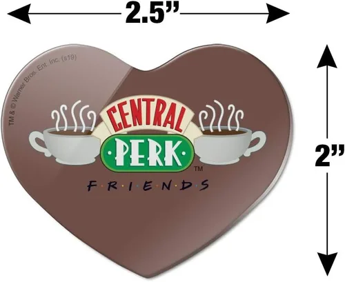 Vista 3 de Friends Central Perk Logo Heart Acrylic Nevera Imán
