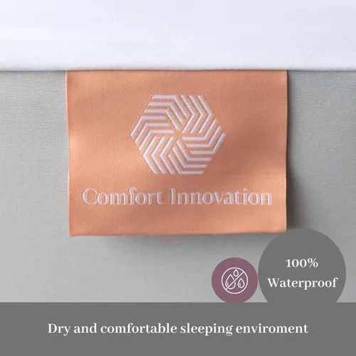 Vista 2 de Dreamfit DreamComfort - Lujoso protector de colchón impermeable con absorción de humedad StaDry, microfibra cepillada fina y diseño transpirable