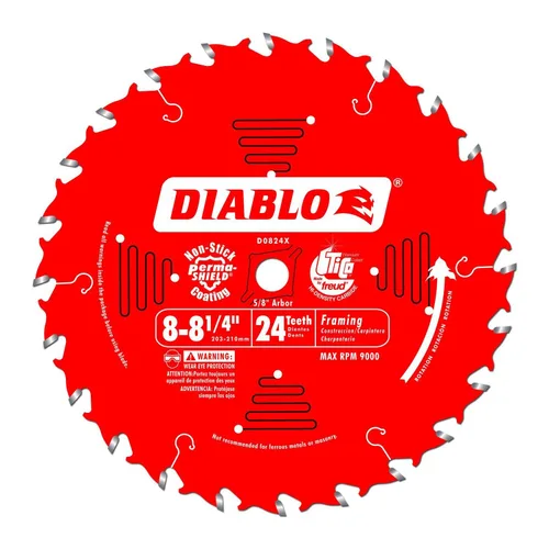 Vista 10 de Disco de sierra de enmarcado rápido Diablo para madera - Diámetro de 5-3/8", 16 dientes ATB, eje de 10 mm, corte de 0.049", ángulo de gancho de 18°
