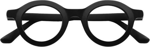 Vista 2 de eyebobs - Ubermensch Reading Glasses Round Frame for Average Faces Negro mate