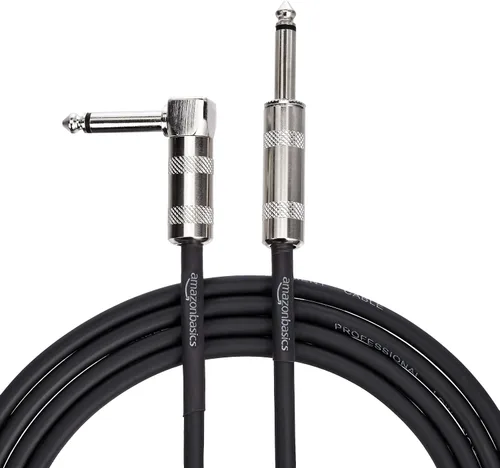 Vista 8 de Amazon Basics TS - Cable recto para instrumentos de 1/4 de pulgada para guitarra eléctrica, bajo y teclado con blindaje antiruido, 10 pies