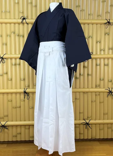 Vista 3 de Edoten ] Uniforme Samurái japonés Hakama NV×WH UMA L