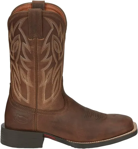 Vista 5 de Justin Men's Dusky Canter Cowhide Leather Western Boot Broad Square Toe - Se7510