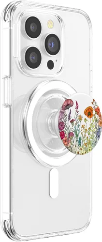 Vista 3 de Floral, follaje, flor, botánico, naturaleza, vegetación, floreado, PopSockets, MagSafe PopGrip para iPhone