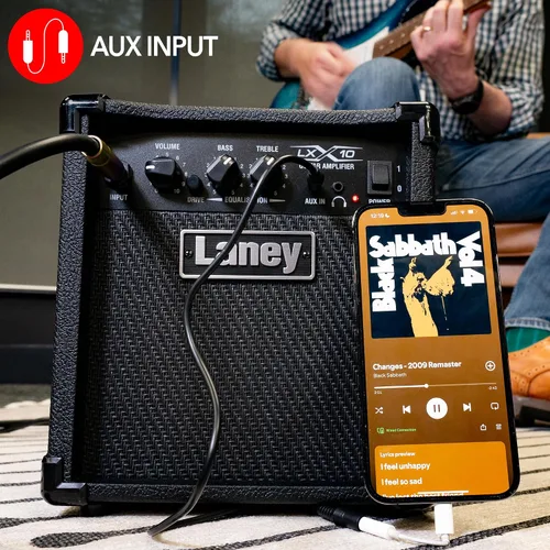 Vista 3 de Laney Combo de guitarra LX10 10W woofer de 5 pulgadas, negro