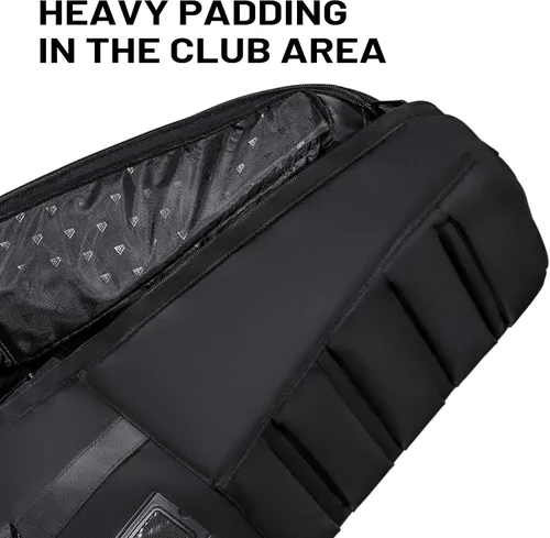 Vista 4 de ASK ECHO Locklink StableRoller - Bolsa de viaje de golf con sistema de balanceo de 4 ruedas, patas de soporte extensibles