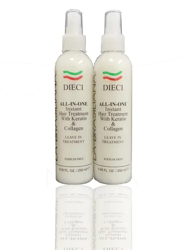 Vista 4 de La-Brasiliana Tratamiento instantáneo todo en uno Dieci para el cabello, 33.8 onzas líquidas
