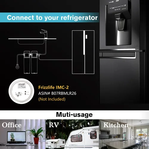 Vista 7 de Frizzlife Sistema de filtro de agua DW10 para debajo del fregadero, elementos certificados NSF/ANSI 53 y 42, reduce el 99.99% de plomo, cloro