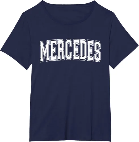 Vista 16 de MERCEDES TX TEXAS USA - Camiseta deportiva vintage estilo Varsity, Negro, S