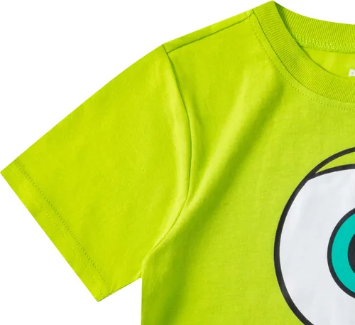 Vista 3 de Disney Cars, Mickey Mouse, Monsters Inc. - Conjunto de camiseta de manga corta y pantalones cortos para niños pequeños, pequeños y grandes
