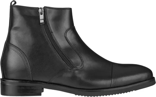 Vista 2 de CALTO Zapatos de elevación invisibles para hombre con aumento de altura Botas ligeras de cuero de primera calidad con cremallera 3.2 pulgadas más