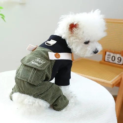 Vista 3 de Generic Ropa de verano para mascotas, camisas elegantes a cuadros para perros pequeños, lindos cachorros, overol clásico con pechera para chihuahua