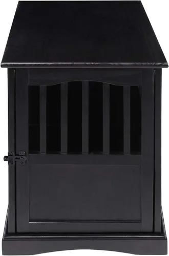 Vista 6 de Casual Home Mueble de madera para perros de interior, jaula para perros, mesa auxiliar, mesa de noche, cuna para perros con cierre de seguridad