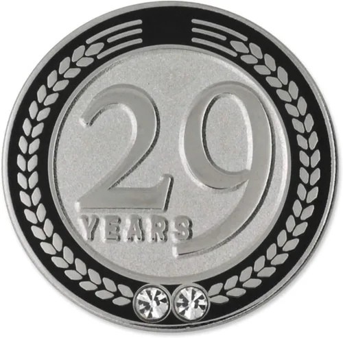 Vista 13 de PinMart Years of Service Award Employee Recognition Gift Pin de solapa - Negro