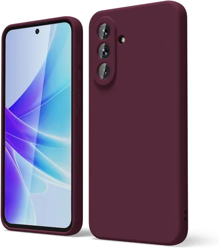 Vista 120 de oakxco Funda para teléfono Samsung Galaxy A12 con agarre de silicona líquida, linda delgada fina suave cubierta de gel de goma TPU lisa para mujeres