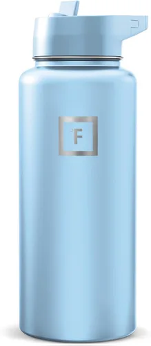 Vista 76 de IRON °FLASK Botella de agua de boca ancha de 32 onzas con pajita Aurora