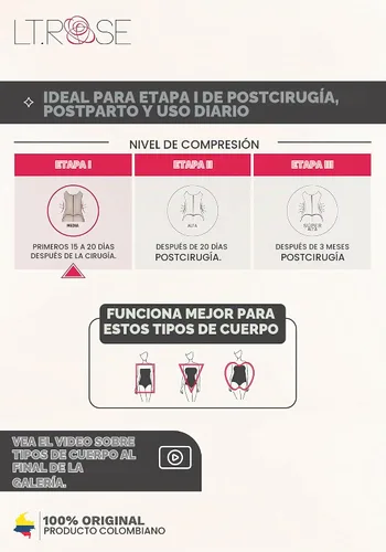 Vista 5 de LT.ROSE Fajas Postparto Colombianas Tummy Control Shapewear for Women 21111 Entrepierna abierta beige