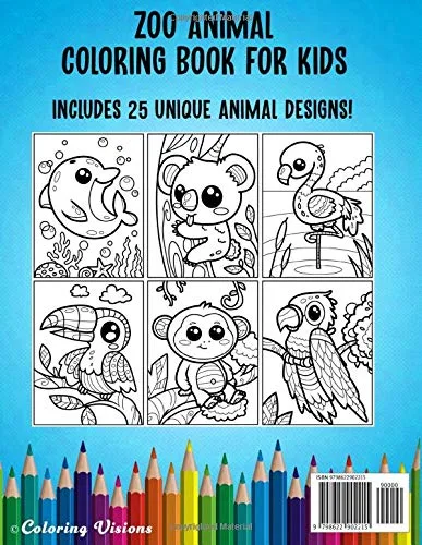 Vista 2 de Zoo Animals Coloring Book for Kids Ages 4-8